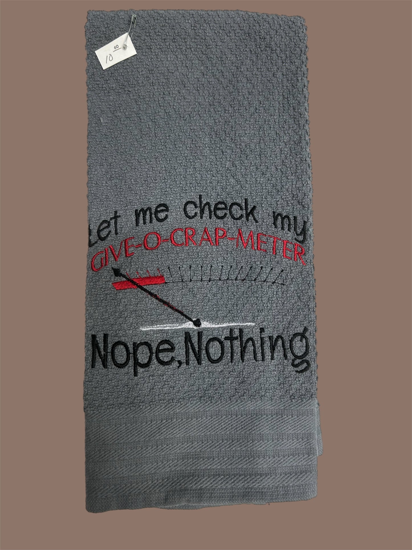 Nope. Nothing. Kitchen Towel