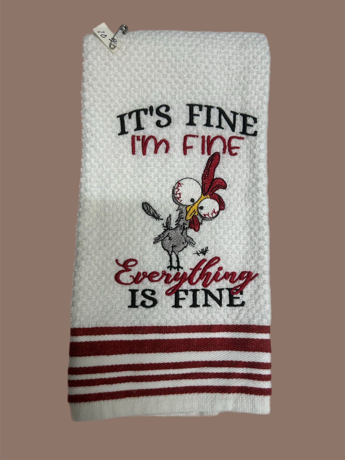 Red Striped Fine Kitchen Towel