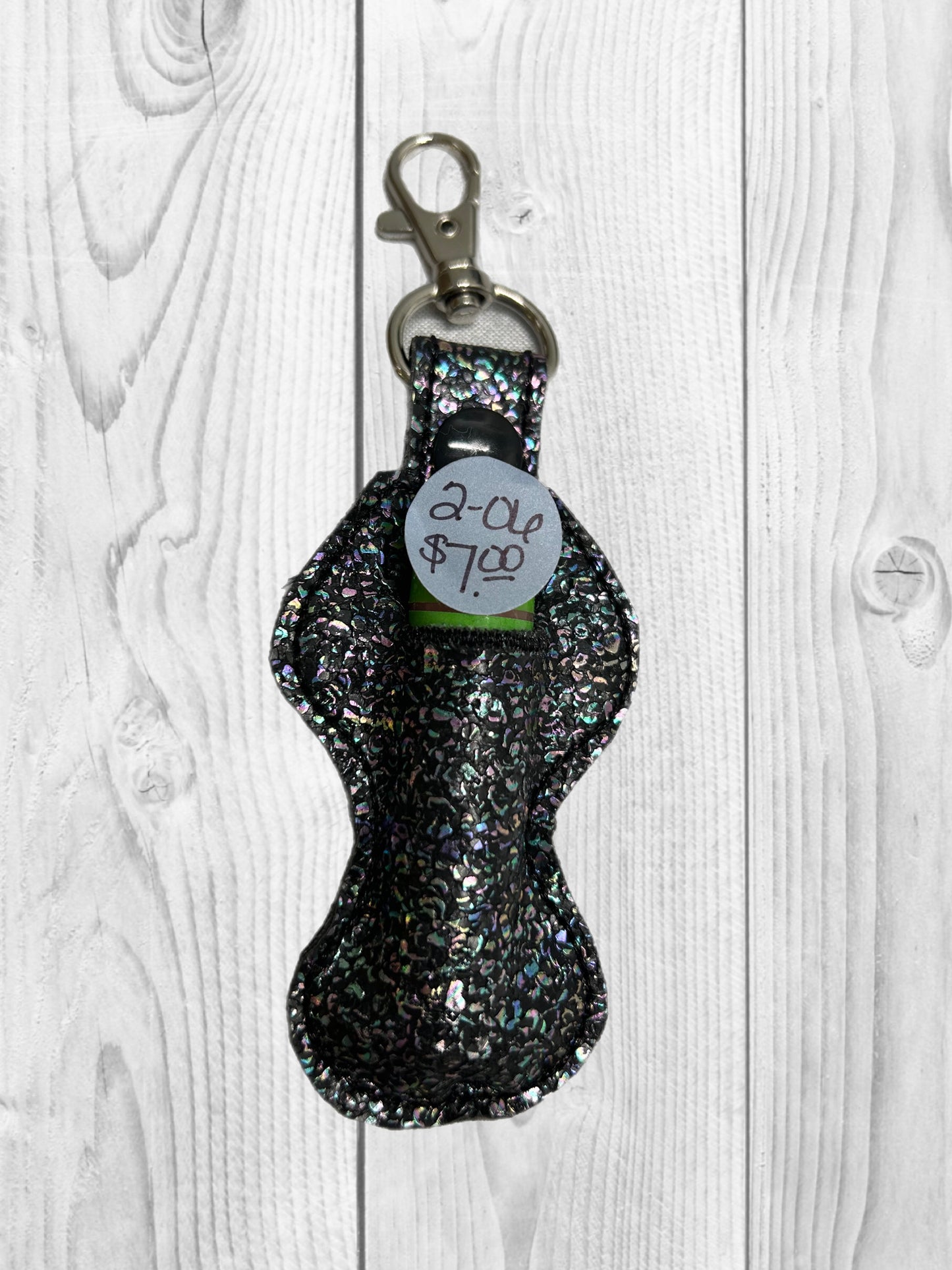 Black Sparkling Chapstick Holder