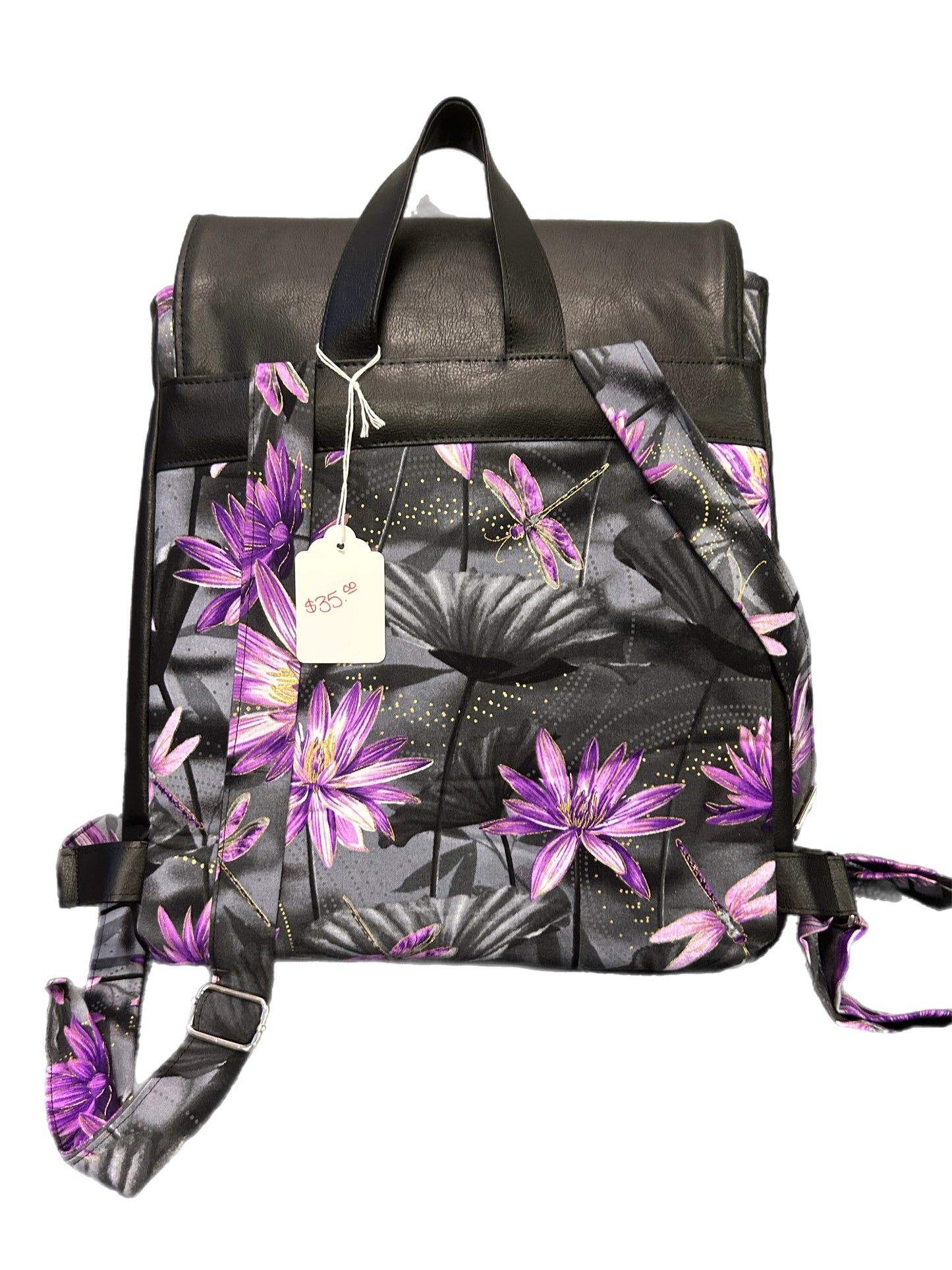 Lilies and Dragonflies Meraki Backpack